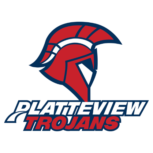 the Papillon Trojans logo in red, white and blue