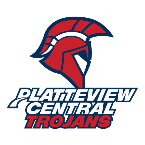 the Platteview Central Trojans logo on top and the words Platteview Central Trojans on bottom