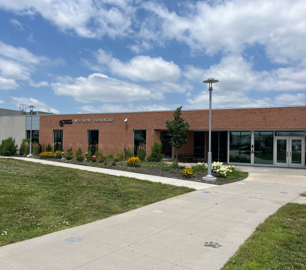 the front of Westmont Elementary School on a sunny day