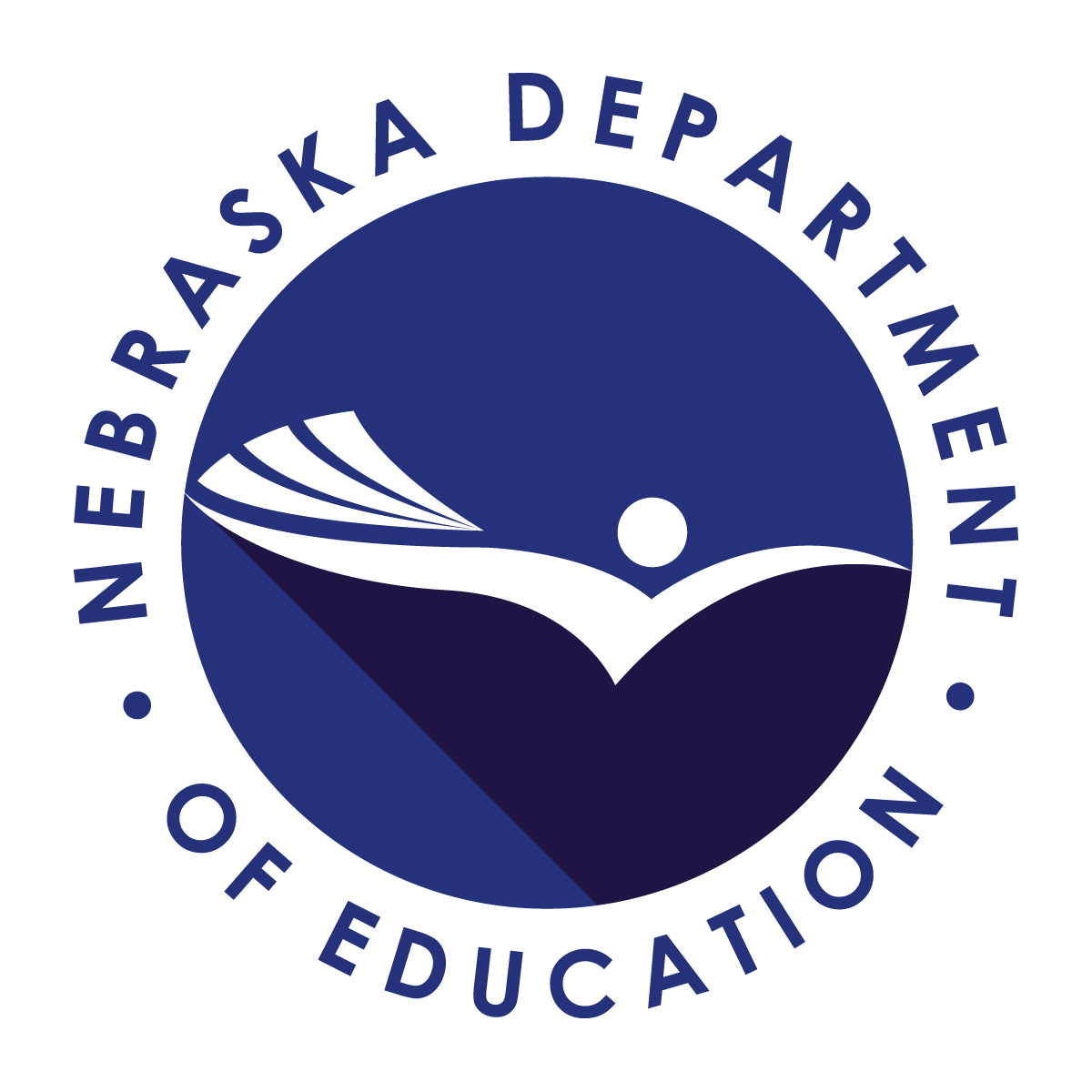 Nebraska department of education logo in blue