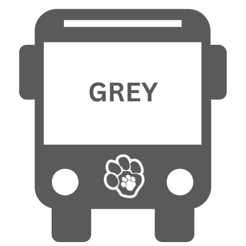 A grey school bus icon