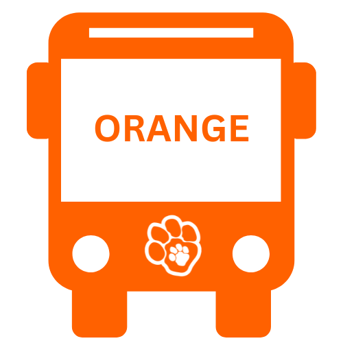 A orange school bus icon