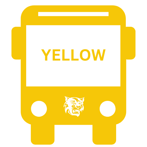 A yellow school bus icon