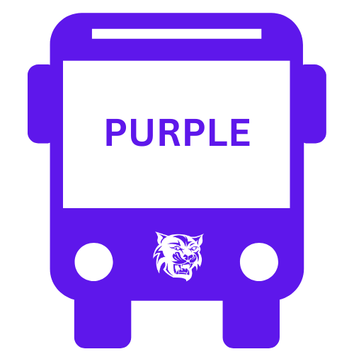 A purple school bus icon