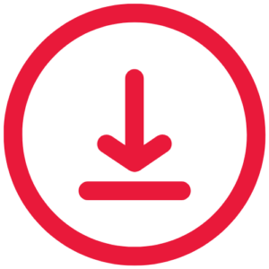 red icon with a down arrow