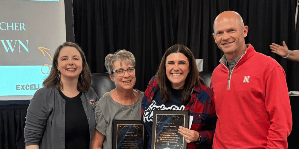 group of 4 outstanding spcs staff members