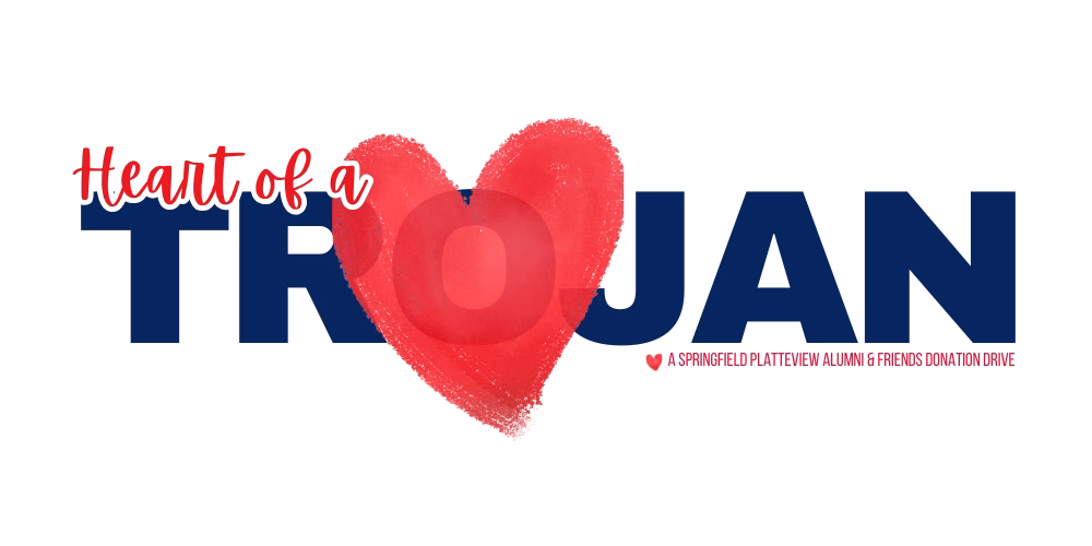 heart of a trojan logo